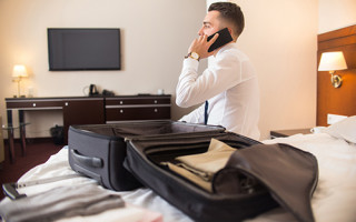 Businessman Arriving to Hotel